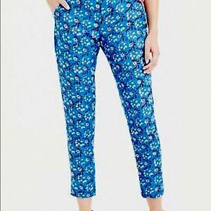 NWT J. Crew Floral Scarf Ankle pants size 12